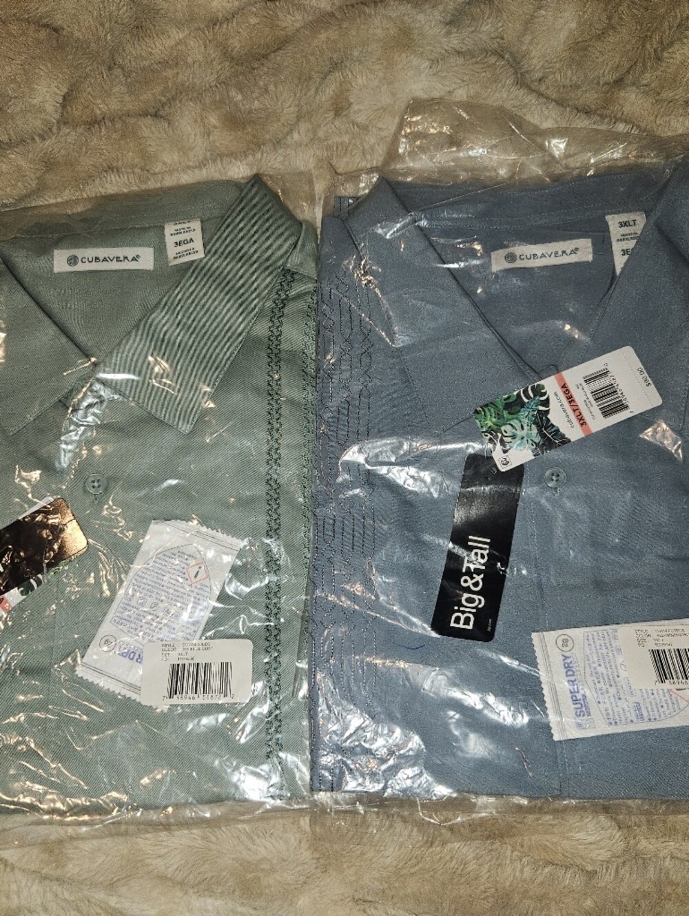 Cubavera Light Blue Casual Button-Up Shirt